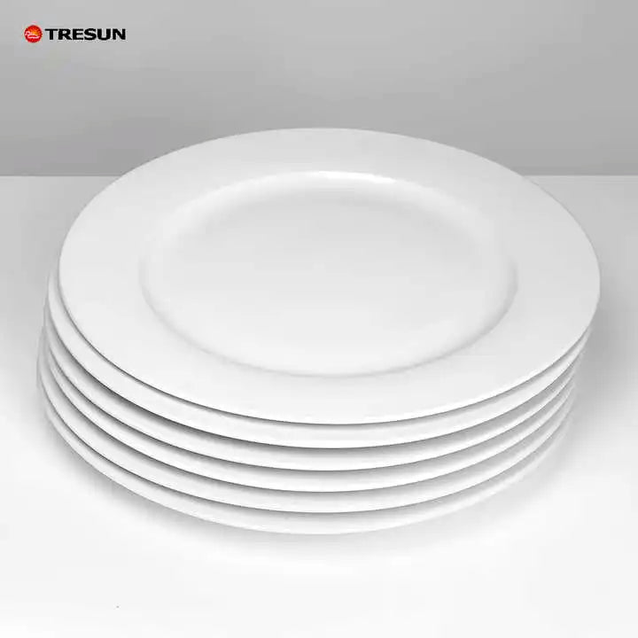 Wholesale Ceramic Dinner Plate Printing 8 10 Inch White Custom Porcelain Ceramic Food Plates for Home Restaurant Party