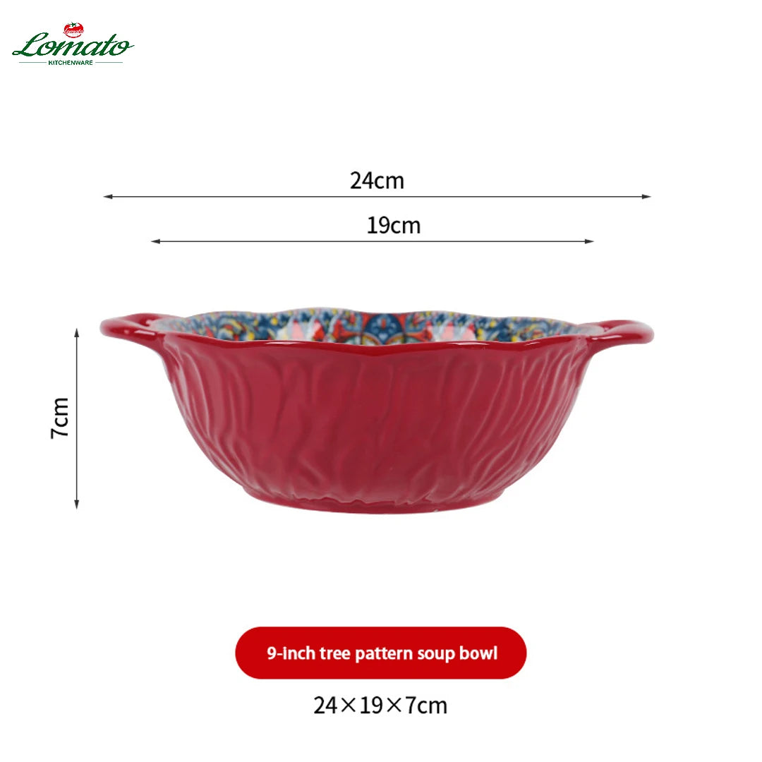 Wholesale TRESUN Bohemian Dinner Ceramic Eco-Friendly Durable Leak-Proof Microwave Safe Tableware Set Restaurant Assorted Dishes
