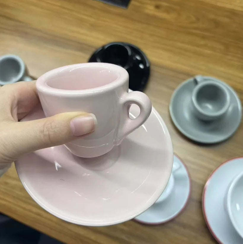 Factory Wholesale Prices White Italian Latte Espresso Cup Thickened 80ML Tresun Brand Eco-Friendly Dishwasher Safe Cups Saucers