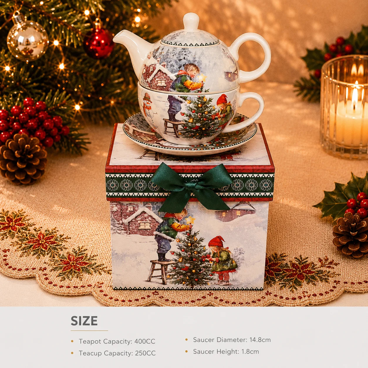 Factory Direct Ceramic Mug Snow Scene Painted Porcelain Ceramic Cup Christmas Birthday Gifts for Housewarming Food