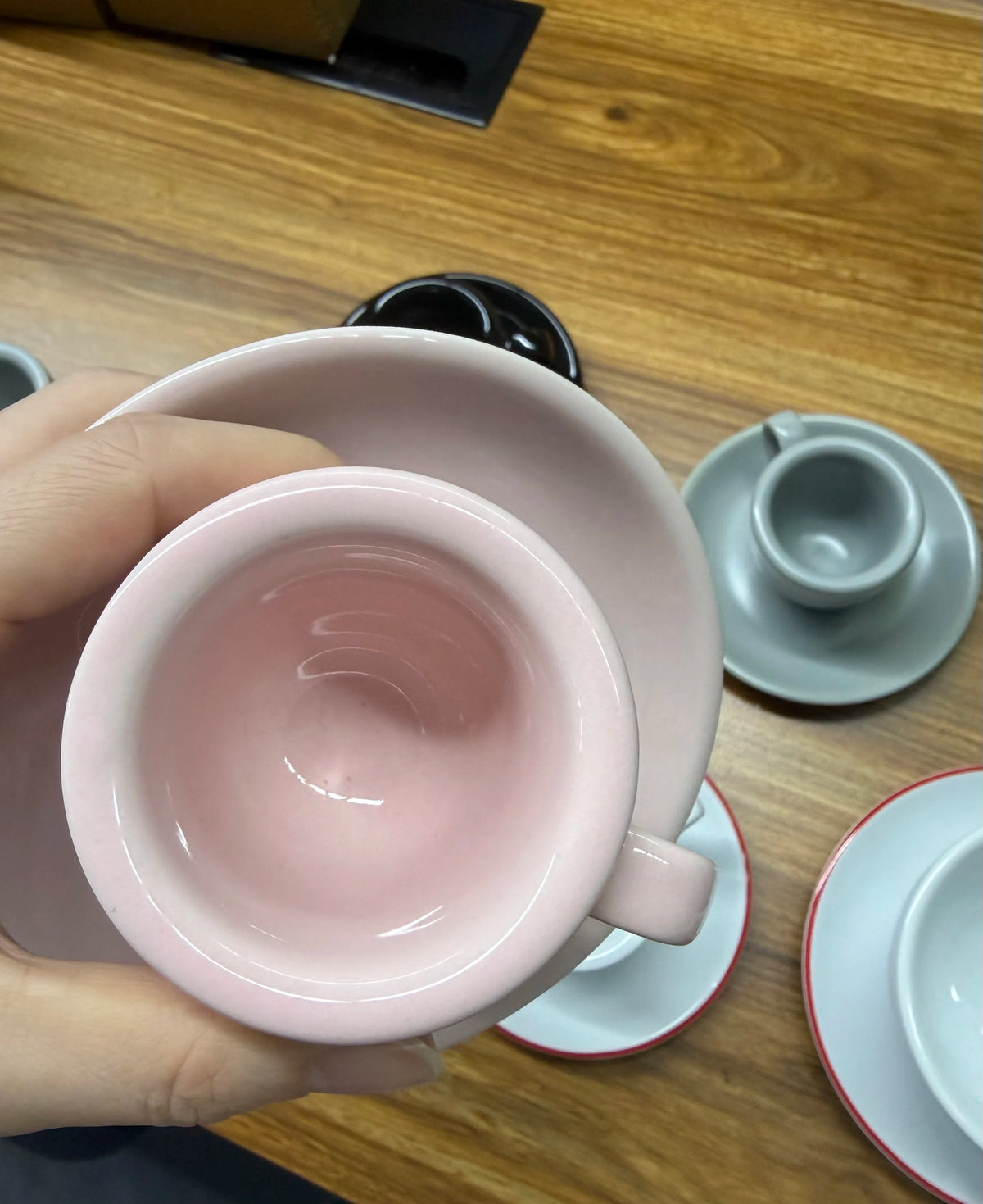 Factory Wholesale Prices Pink Cute Italian Latte Espresso Cup Thickened 80ML Mini Ceramic Bone China Eco-Friendly BPA Free