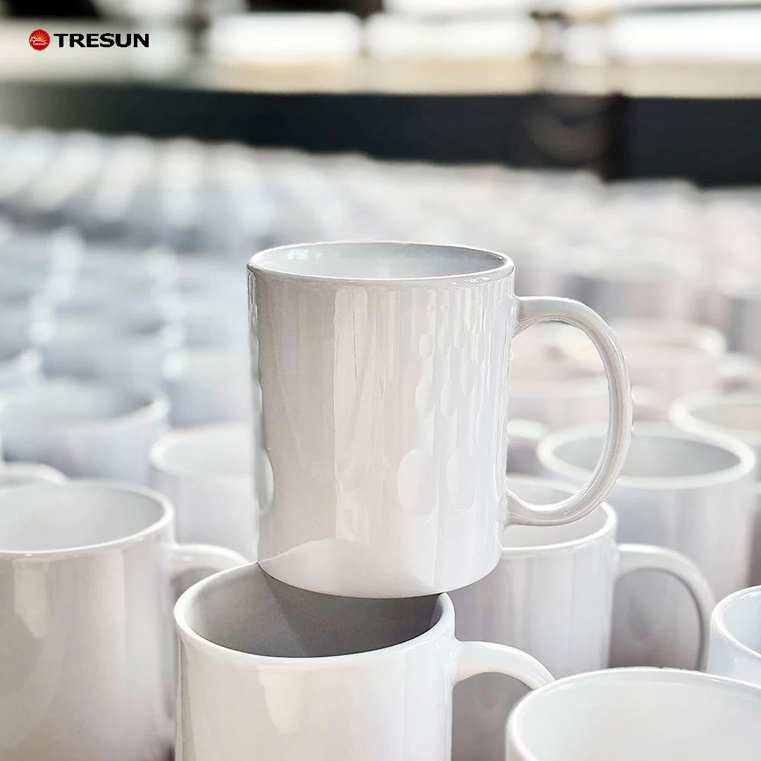 11oz Grade AAA White Sublimation Mug Blank with Premium Coating Dishwasher Safe Ceramic Coffee Cup for Heat Press Printing