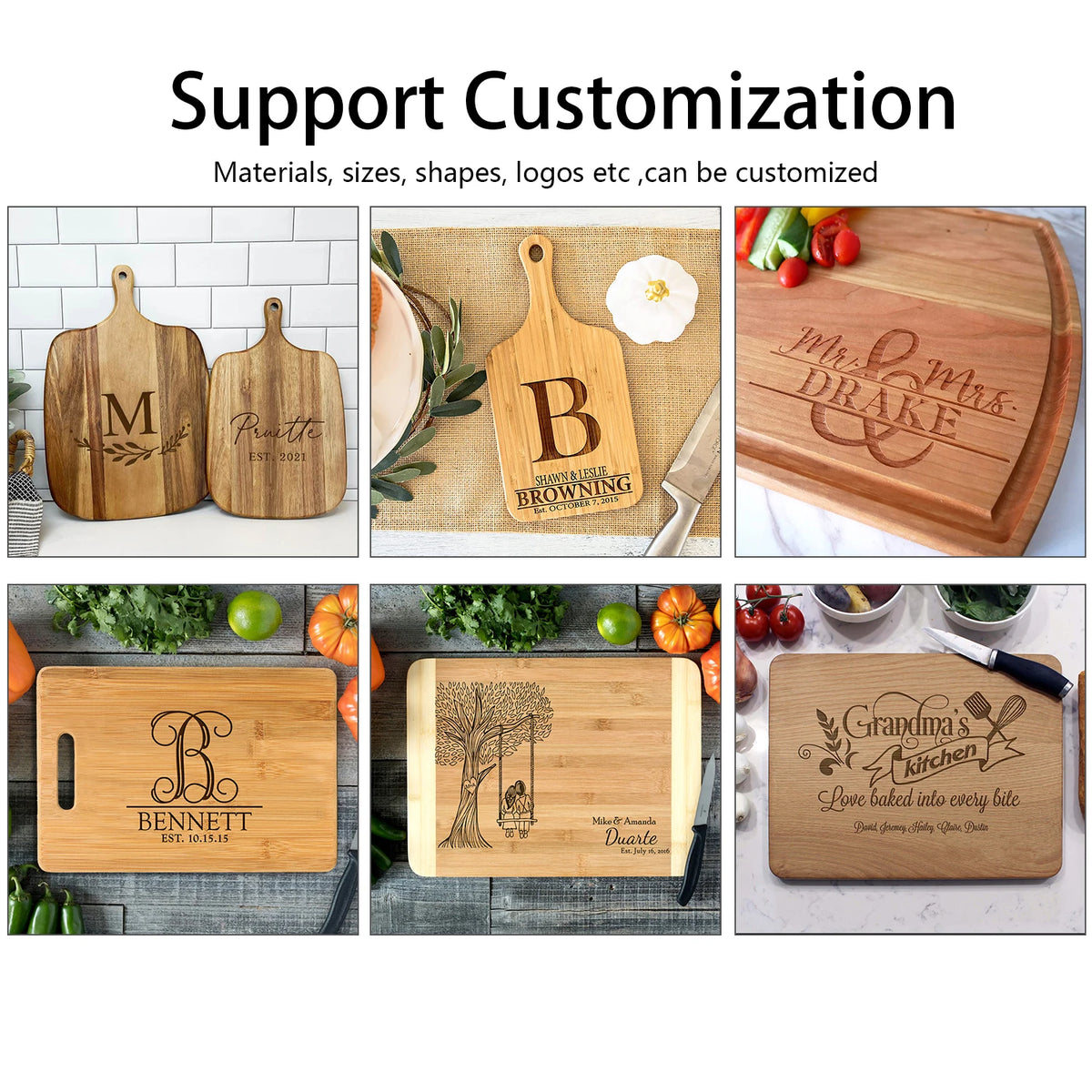 Wholesale Cute Ghost Shaped Bamboo Serving Tray, 36x32cm Natural Wood Halloween Snack Platter for Party Home, Holiday Gift