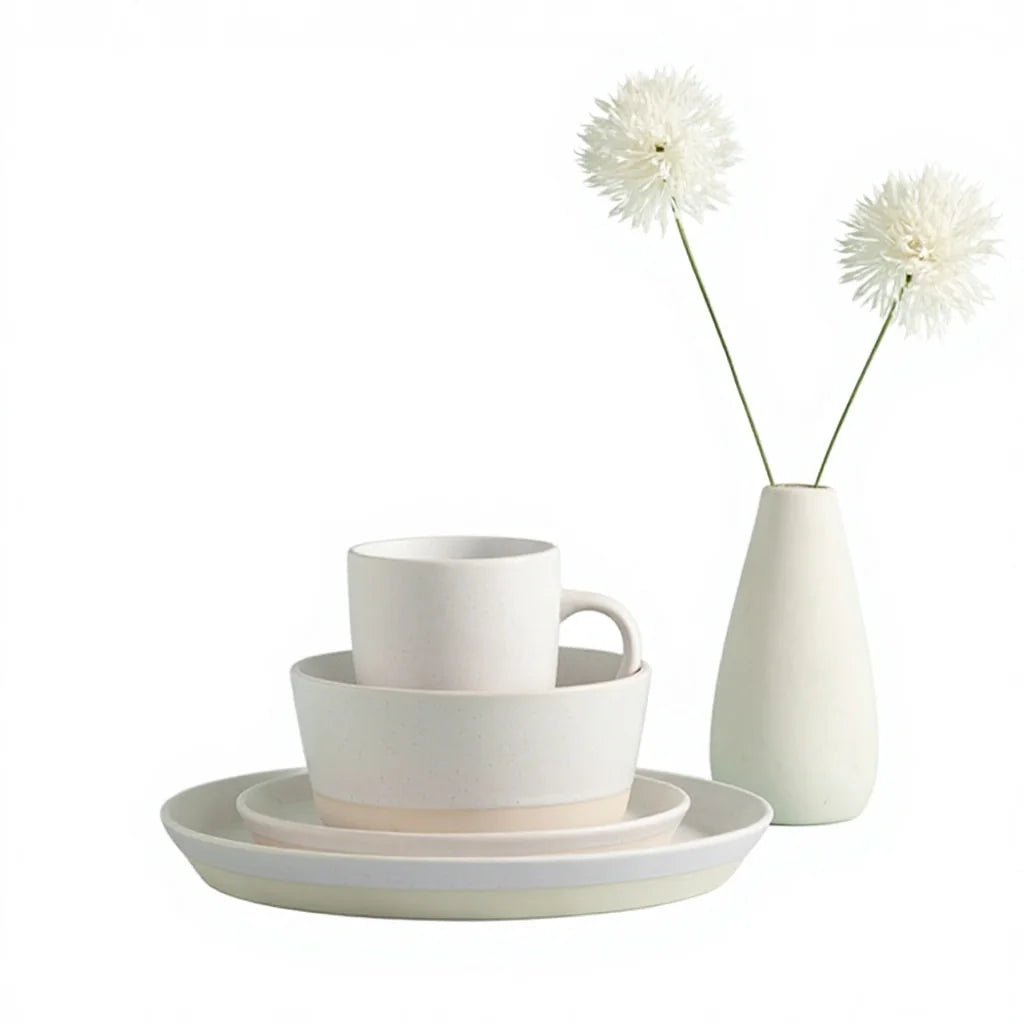 Wholesale 20 Pcs Stoneware Terracotta Dinner Set Classic Luxury Pattern Dishwasher & Microwave Safe