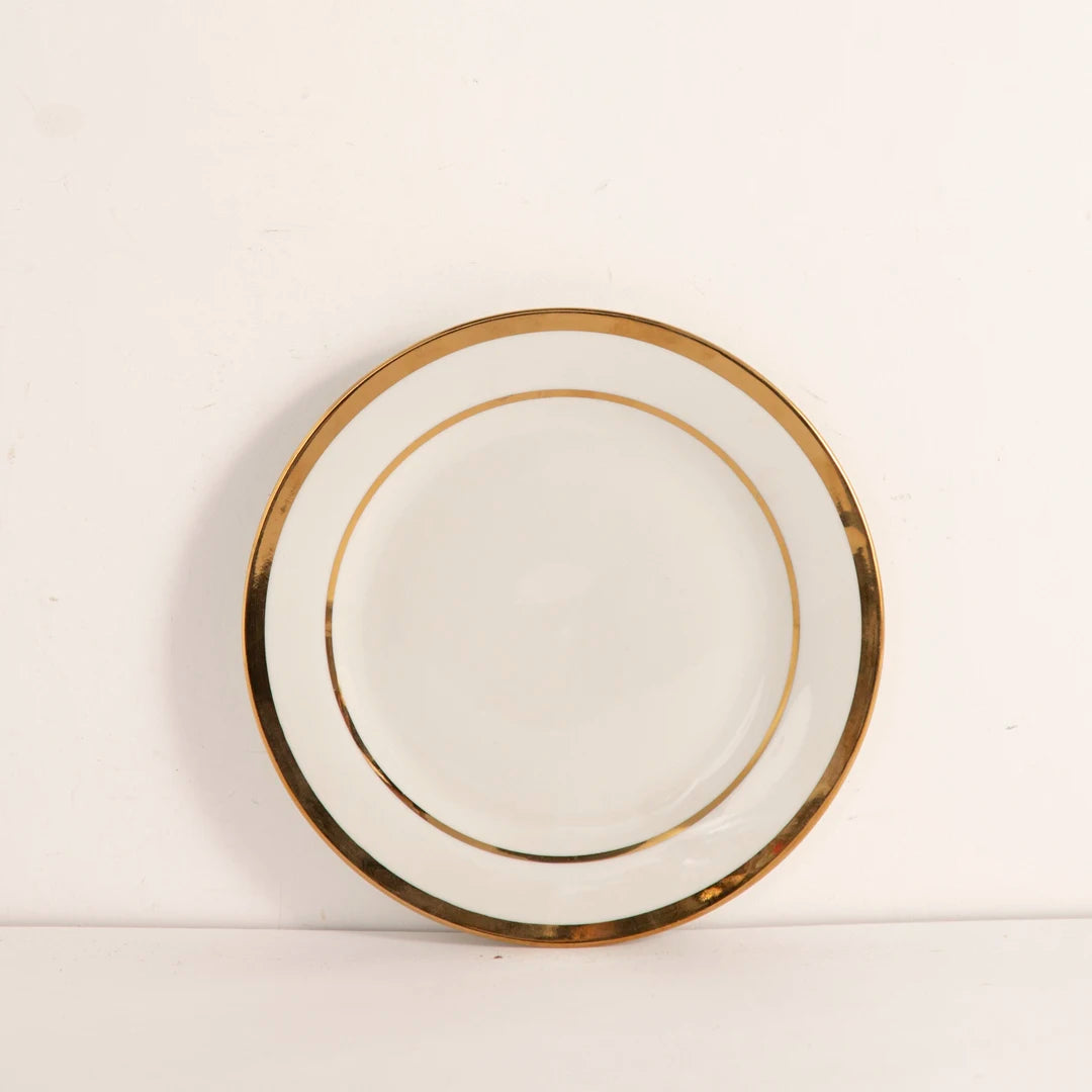 Luxury Middle Eastern Gold Inlay New Bone China Dishwasher/Microwave Safe Dinnerware Set for Weddings & Special Occasions