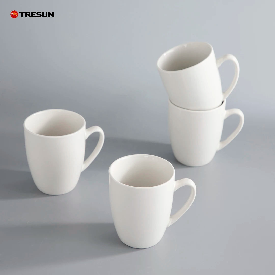 Wholesale Nordic Frosted Style White Porcelain White China Dinnerware Bowl Plate Cup Ceramic Tableware Dinner Set for Kitchen