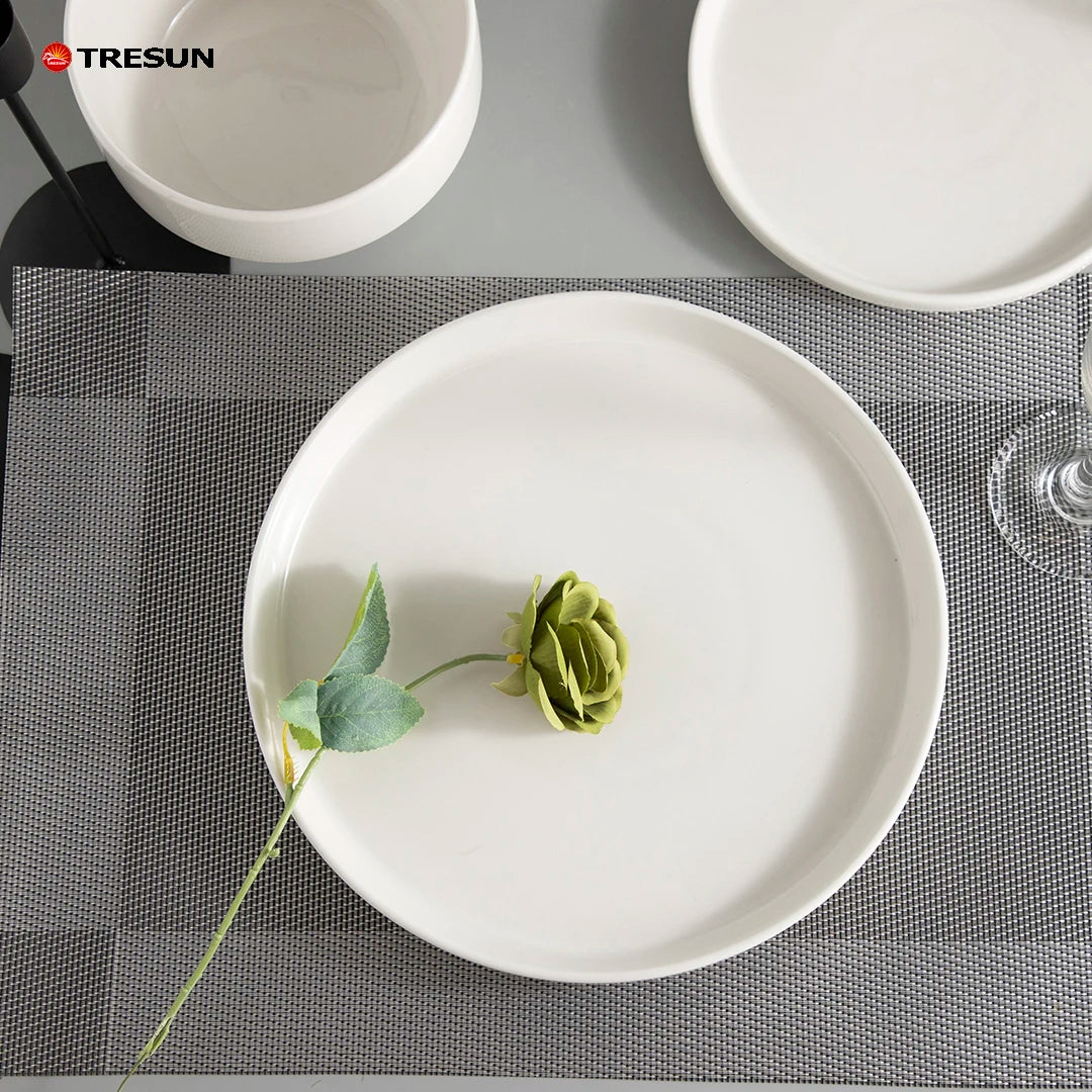 Cheap Price Pure White Western Style Premium Quality 10.5 Dinnerware Sets Tableware Wholesale Ceramic Dinner Plate for Wedding