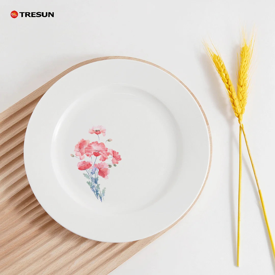 Wholesale Ceramic Dinner Plate Printing 8 10 Inch White Custom Porcelain Ceramic Food Plates for Home Restaurant Party