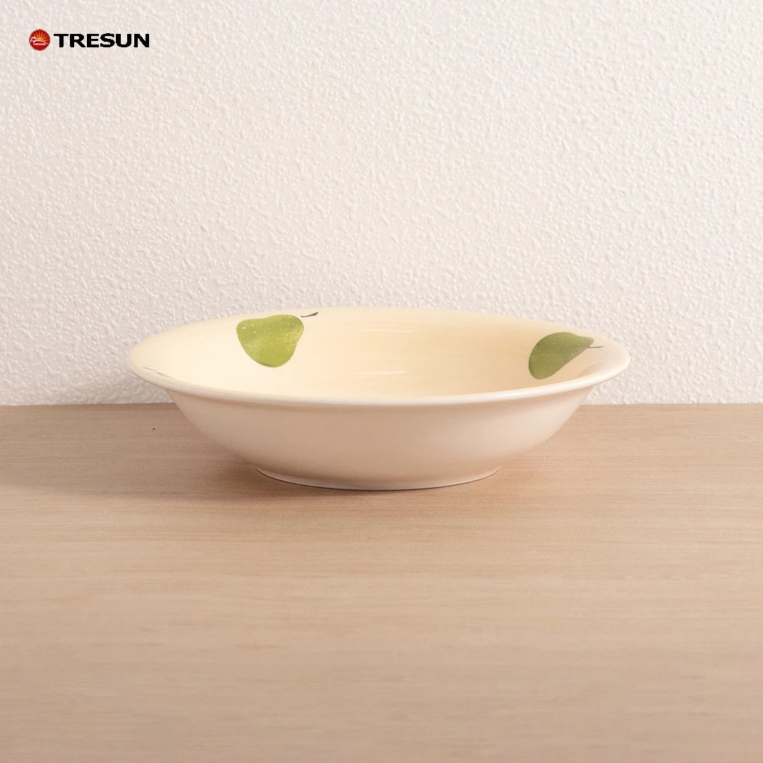 TRESUN luxury hotel restaurant home 16 pieces stonewae handpainted pear fruit design porcelain dinnerware set