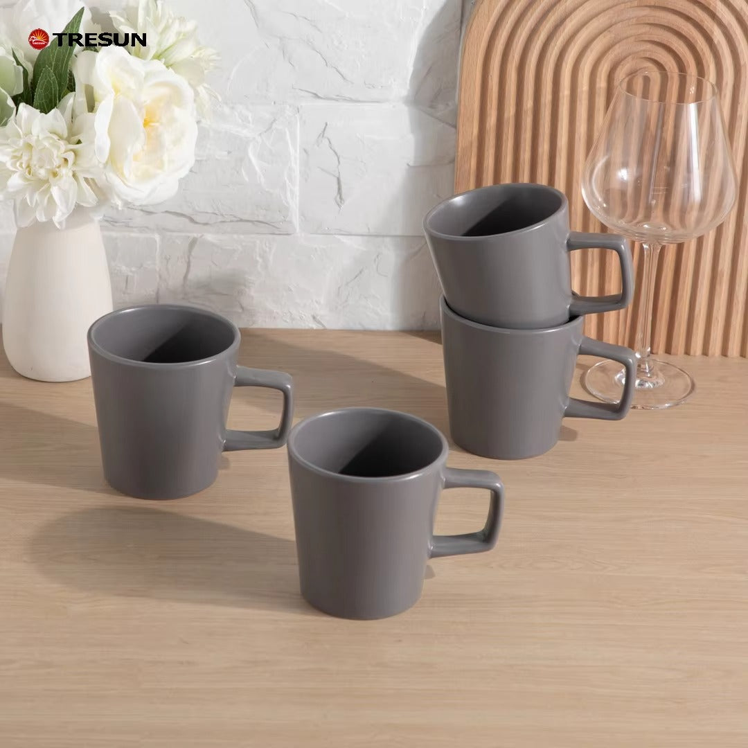 Tresun®16 Pcs Matte Grey Stoneware Dinnerware Set | Service for 4