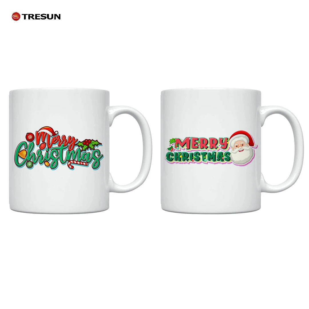 Custom Mugs Factory Price Colorful Christmas Mugs for Printing High Quality 11Oz White Sublimation Ceramic Coffee Mug