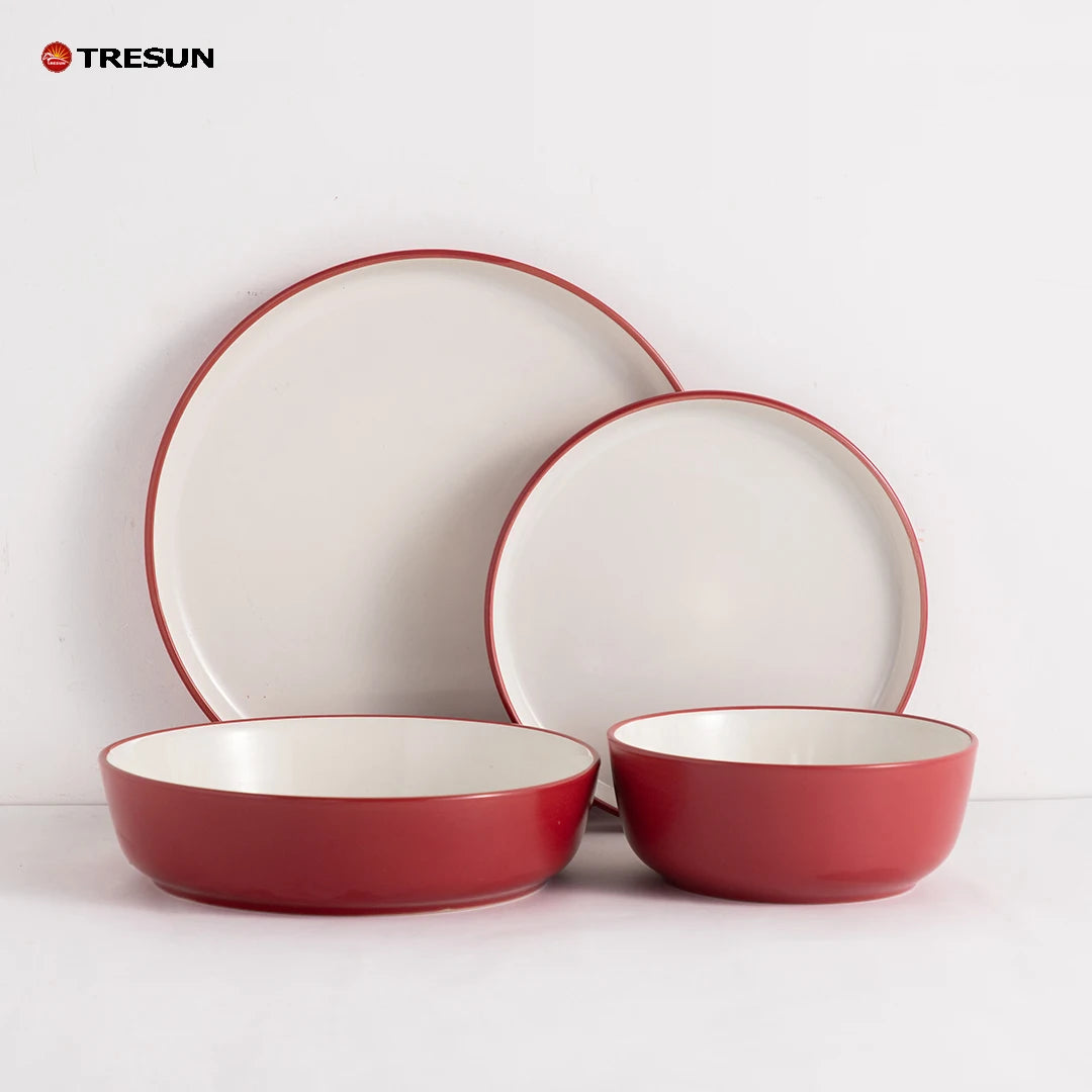 wholesale price c grade big sale brown black rustic western complete set ceramic tableware dinner dinnerware set for restaurant