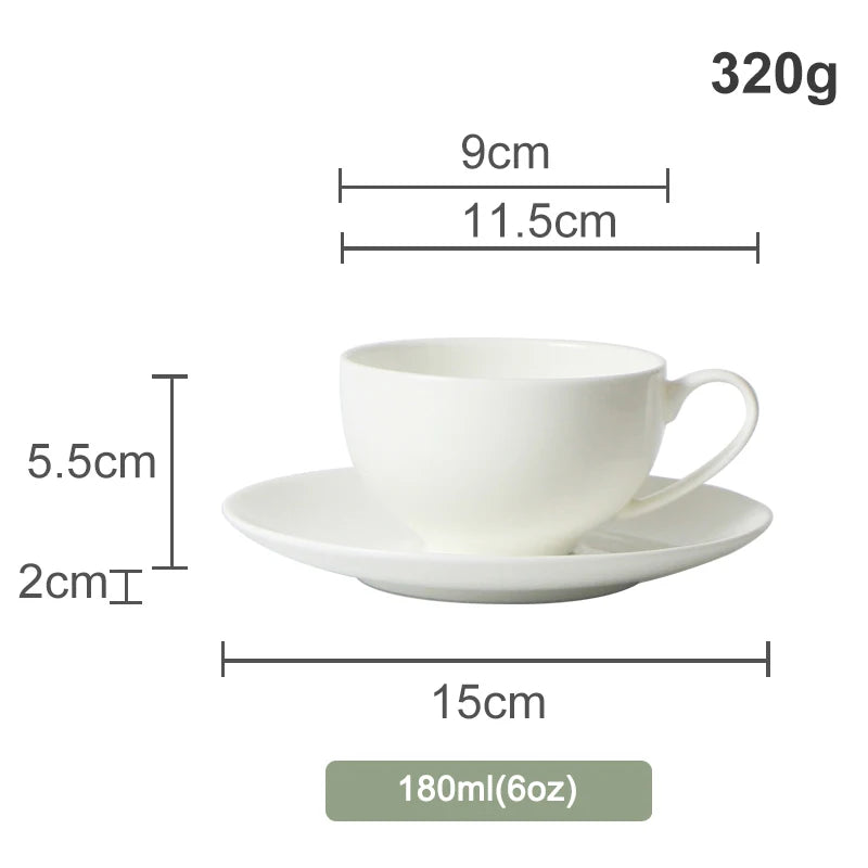 Customized Gold Plated Bone China Coffee Cup and Saucer OEM Logo Printing Personalized Promotional Gift Low MOQ 96