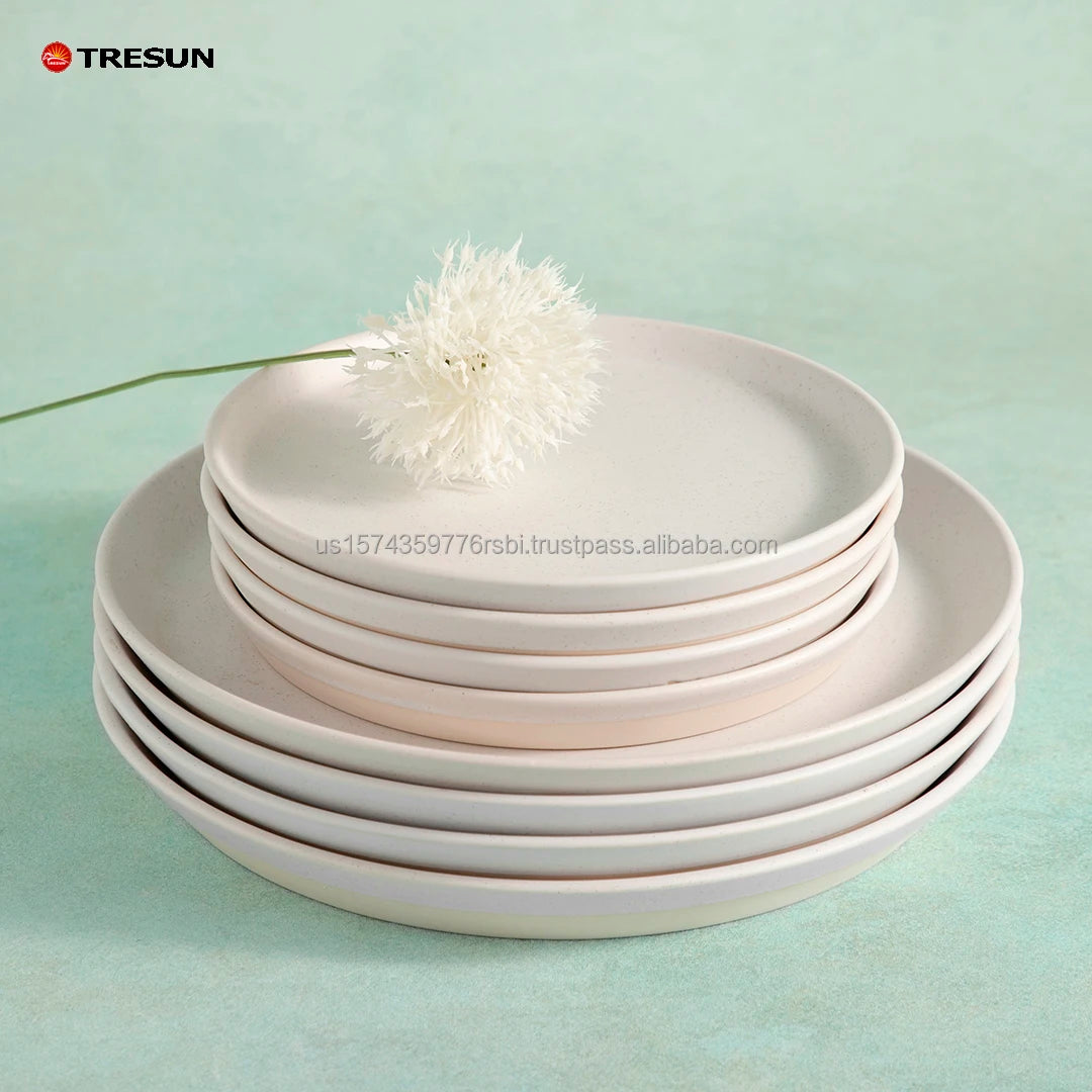 Wholesale 20 Pcs Stoneware Terracotta Dinner Set Classic Luxury Pattern Dishwasher & Microwave Safe