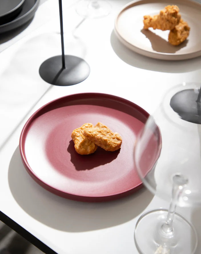 Wholesale TRESUN Steak Hotel Europe Style Modern Matt Black Flat Salad Side Dinner Ceramic Porcelain Eco-Friendly BPA Plates