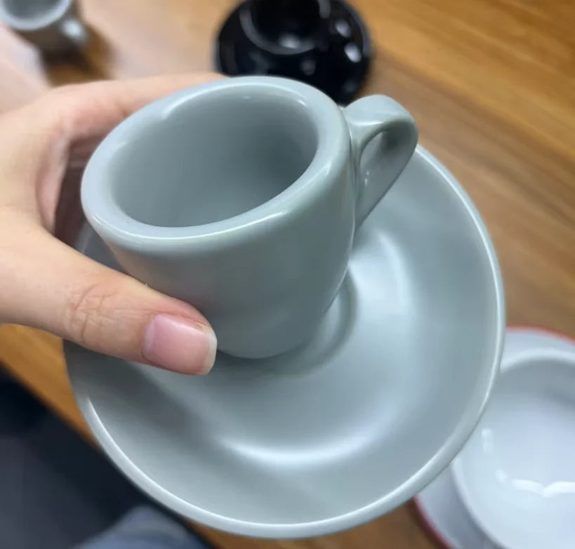 Factory Wholesale Prices White Italian Latte Espresso Cup Thickened 80ML Tresun Brand Eco-Friendly Dishwasher Safe Cups Saucers