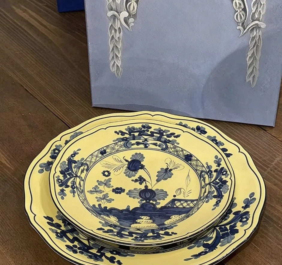 Bone China Dinner Plates Set Custom Pattern Luxury Wedding Hotel Tableware Free Design Customized Gift Ceramics Plates Wholesale
