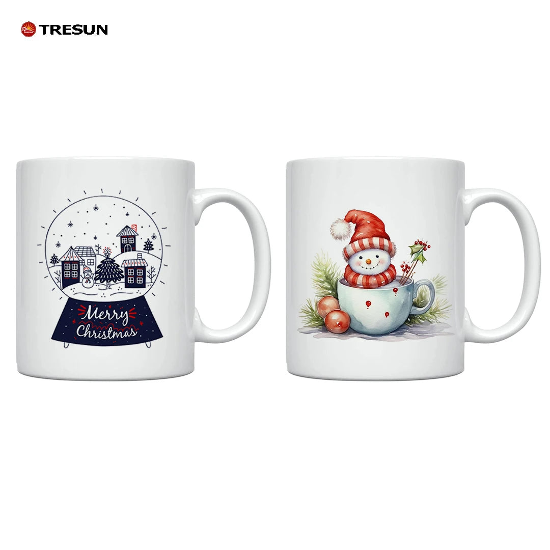 Custom Mugs Factory Price Colorful Christmas Mugs for Printing High Quality 11Oz White Sublimation Ceramic Coffee Mug