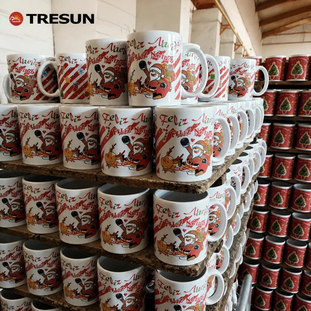 Customized Ceramic White Coffee Printed Mug Gift Creative Box Logo Surprise Item Personalize Christmas Mugs Dishwasher Microwave