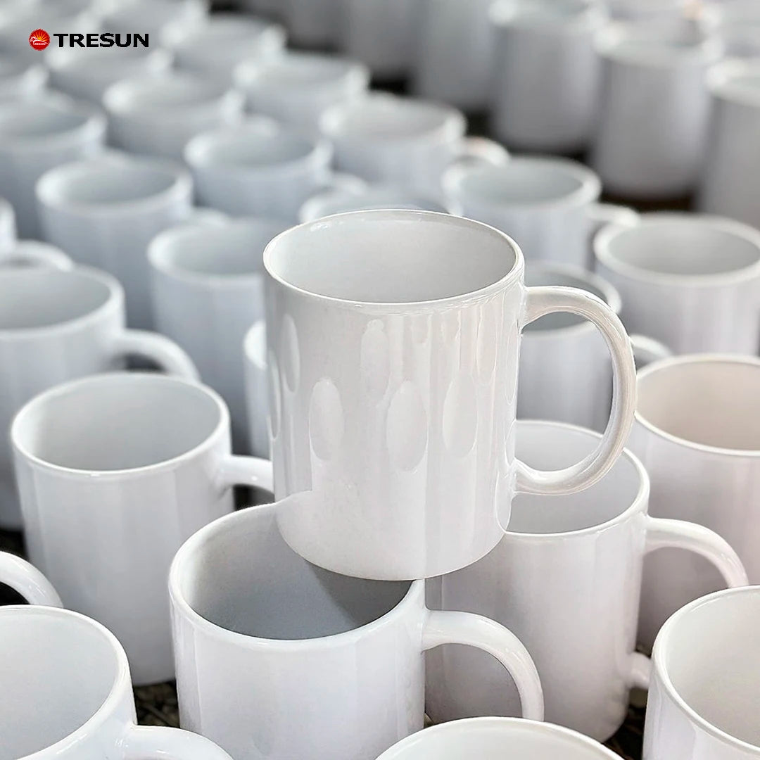 11oz Grade AAA White Sublimation Mug Blank with Premium Coating Dishwasher Safe Ceramic Coffee Cup for Heat Press Printing