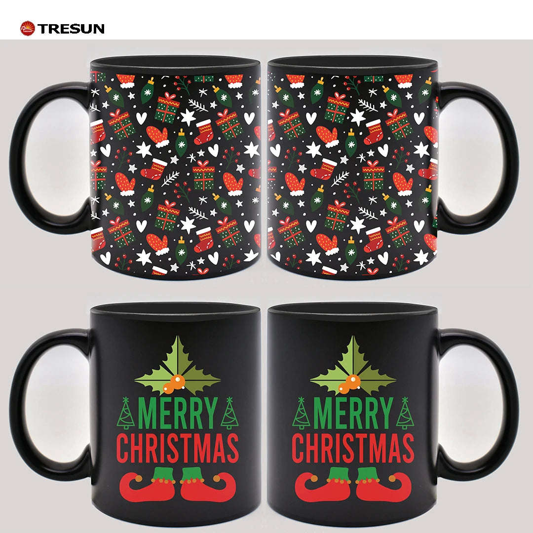 Custom Mugs Factory Price Colorful Christmas Mugs for Printing High Quality 11Oz White Sublimation Ceramic Coffee Mug