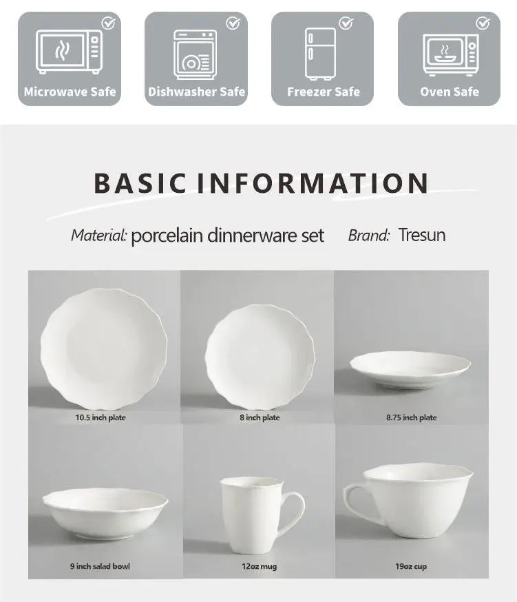Cheap Price Pure White Western Style Premium Quality 10.5 Dinnerware Sets Tableware Wholesale Ceramic Dinner Plate for Wedding