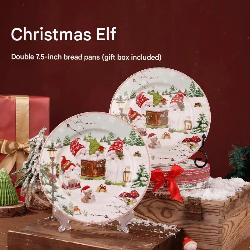This Christmas Elf Bone China Mug Set Is Perfect for Holiday Use Dishwasher/microwave Safe Leak-proof Making Wonderful Gift.