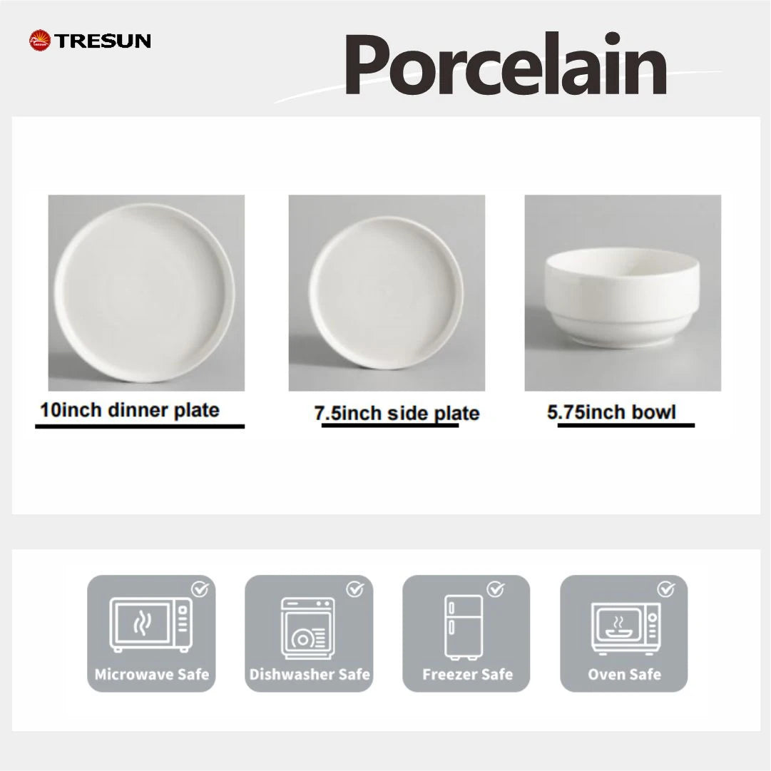 Cheap Price Pure White Western Style Premium Quality 10.5 Dinnerware Sets Tableware Wholesale Ceramic Dinner Plate for Wedding