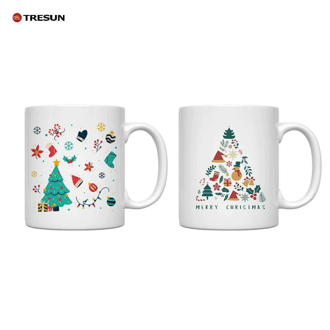 Customized Ceramic White Coffee Printed Mug Gift Creative Box Logo Surprise Item Personalize Christmas Mugs Dishwasher Microwave