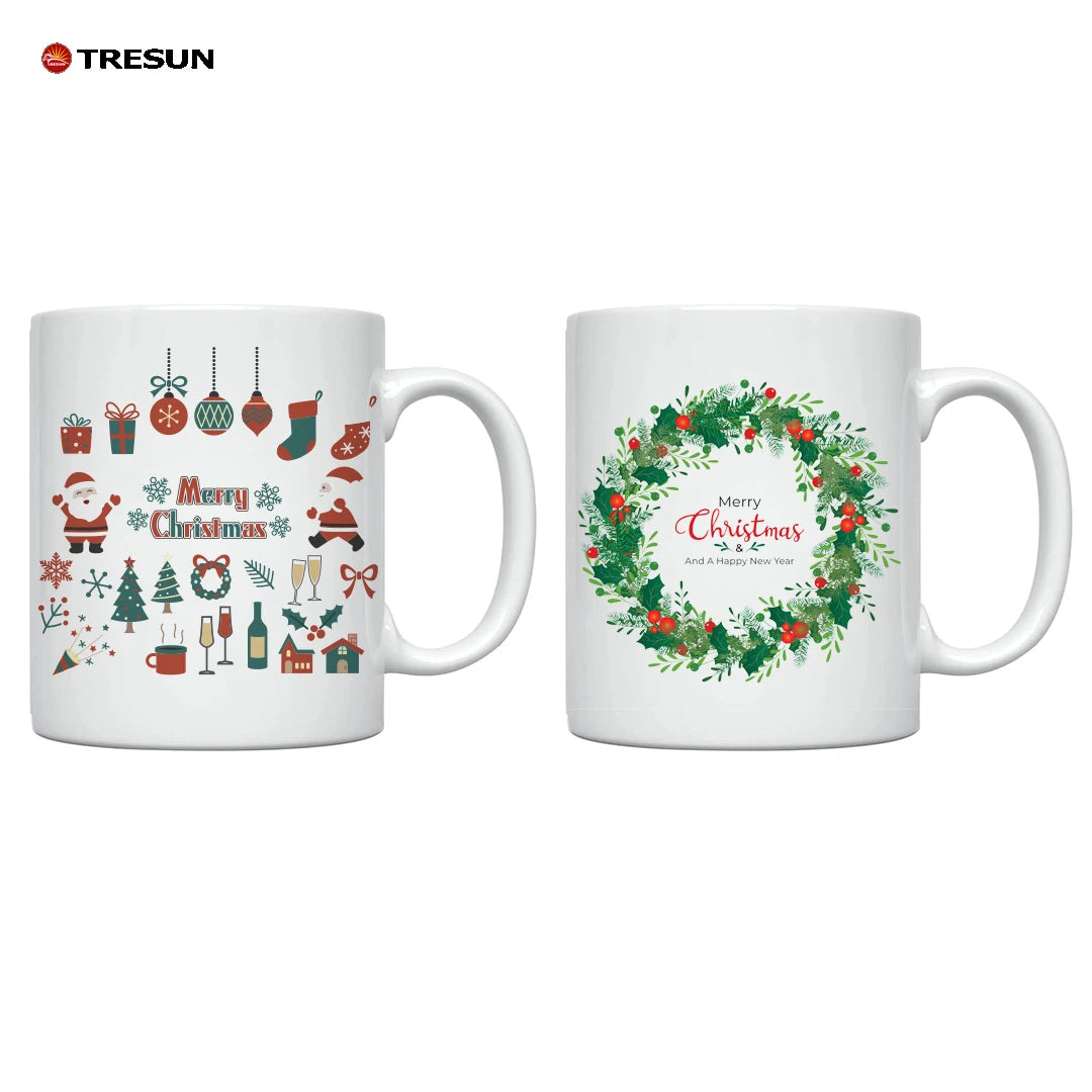 Customized Ceramic White Coffee Printed Mug Gift Creative Box Logo Surprise Item Personalize Christmas Mugs Dishwasher Microwave