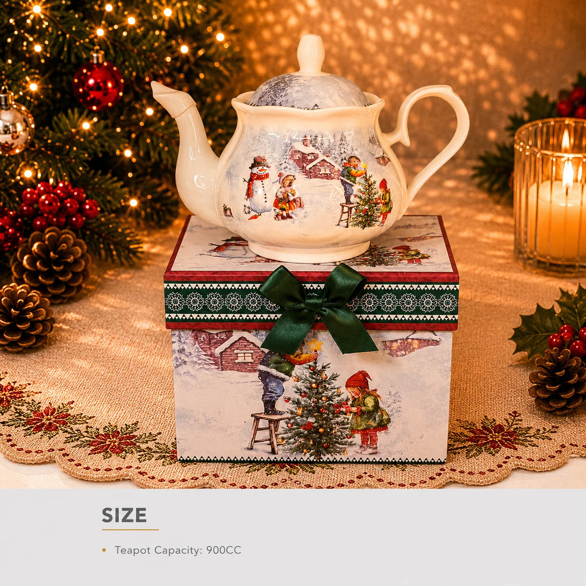 Factory Direct Ceramic Mug Snow Scene Painted Porcelain Ceramic Cup Christmas Birthday Gifts for Housewarming Food