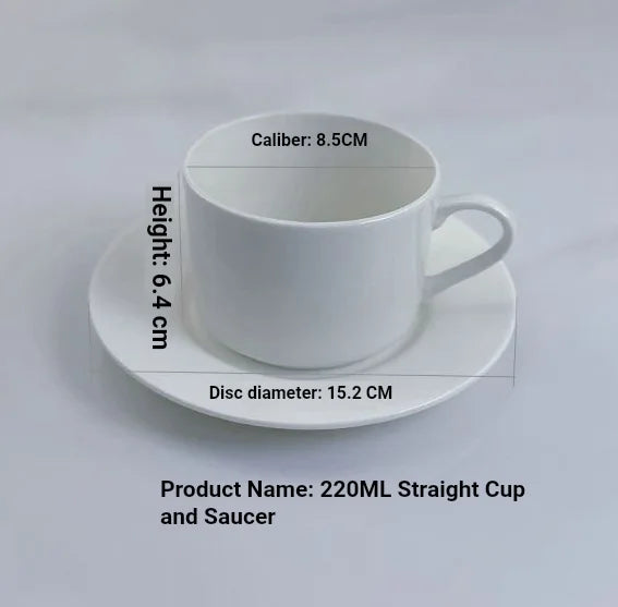 Hotel Cafe White Porcelain Embossed Coffee Cup And Saucer Set Custom Logo Restaurant Tea Cup Wholesale