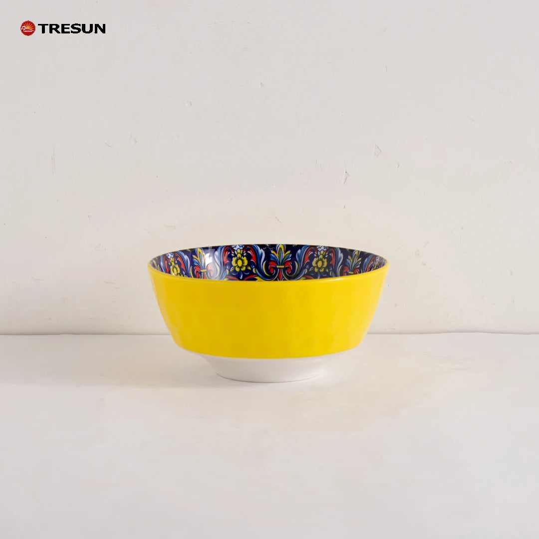 TRESUN Bohemian Ceramic Dinnerware Set Orange Color Porcelain Tableware Set for Restaurant & Home