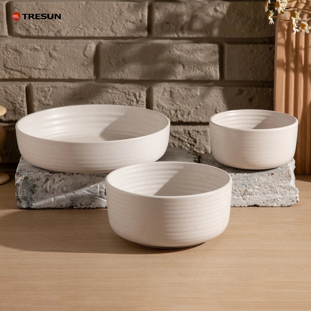 Whilesale Price White Matte Restaurant Hotel Nordic Western Stoneware Ceramic  Plates and Dishes