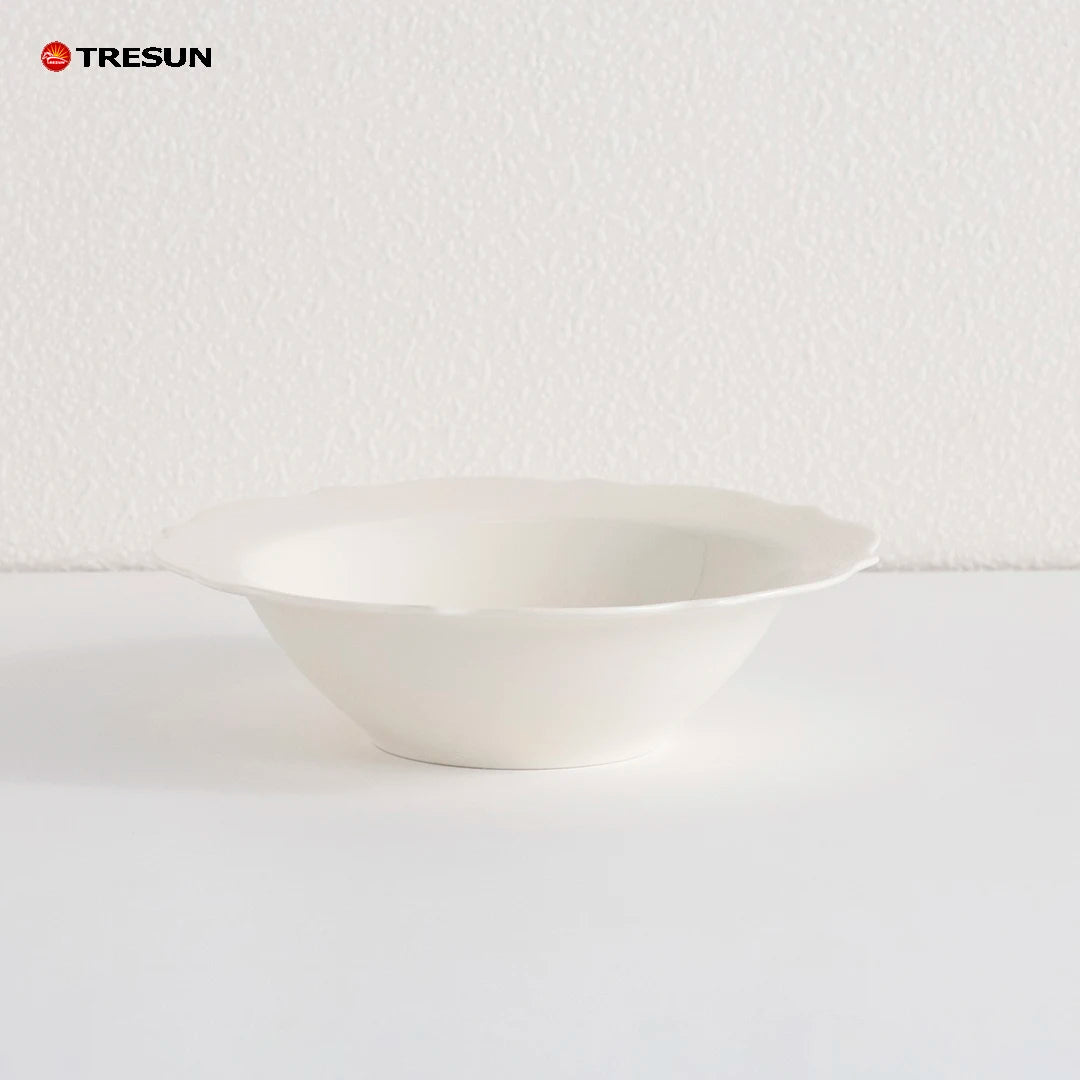 Customized Wholesale Irregular Shape Bone Porcelain Tableware Plain White Luxury Dining Plate Hospitality Plates with Bowl