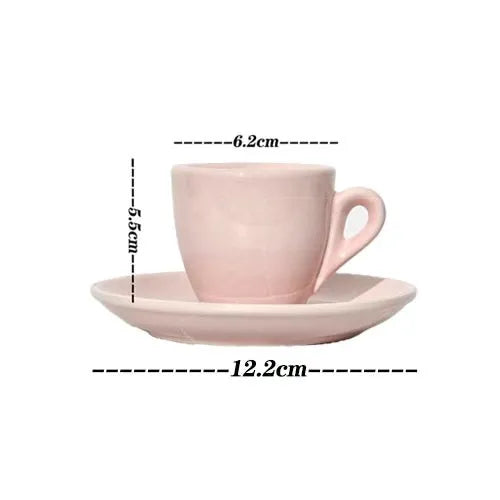 Factory Wholesale Prices Pink Cute Italian Latte Espresso Cup Thickened 80ML Mini Ceramic Bone China Eco-Friendly BPA Free