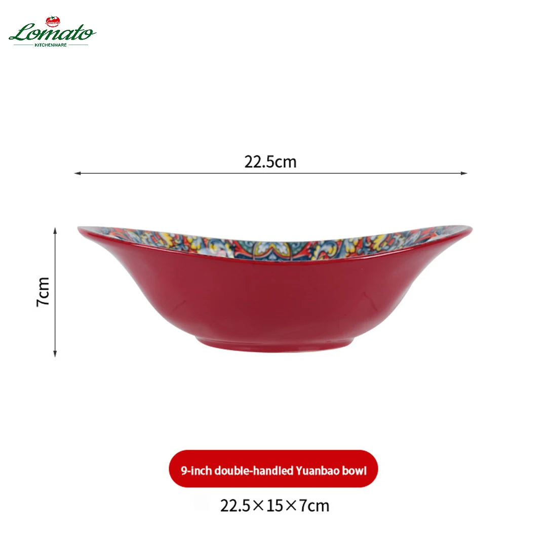 Wholesale TRESUN Bohemian Dinner Ceramic Eco-Friendly Durable Leak-Proof Microwave Safe Tableware Set Restaurant Assorted Dishes