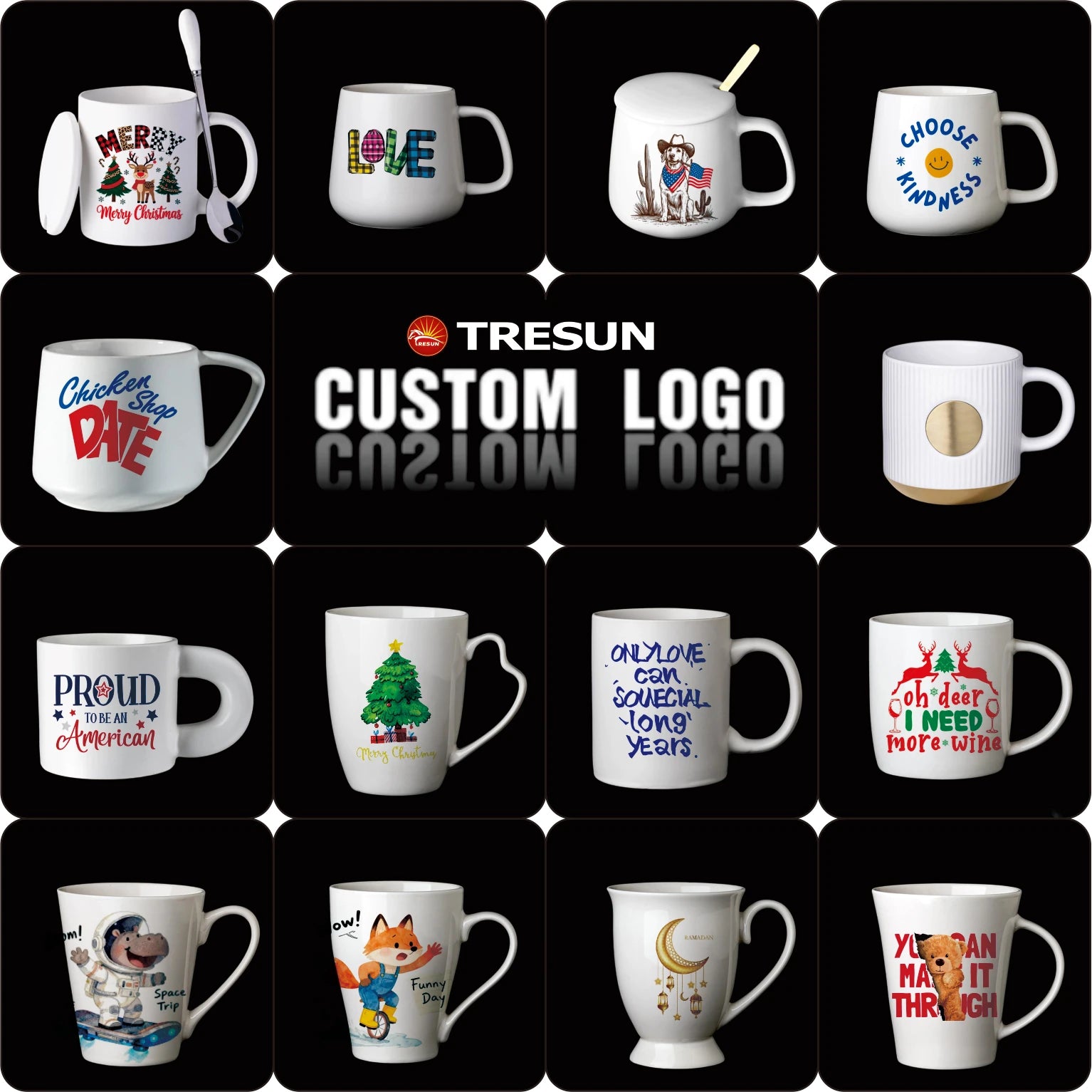 Customizable Logo Eco-Friendly Ceramic Coffee Mugs-Promotional Business Gifts Dishwasher & Microwave Safe Custom Printed