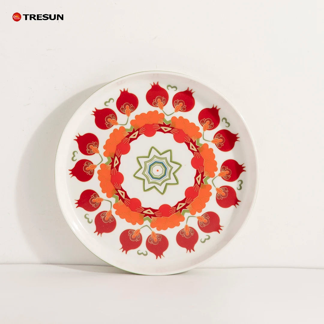 Nordic Western Chinese Style Floral Decal Porcelain Colorful Flowers Elegant Dinnerware Sets Cup Kit Microwave & Dishwasher Safe