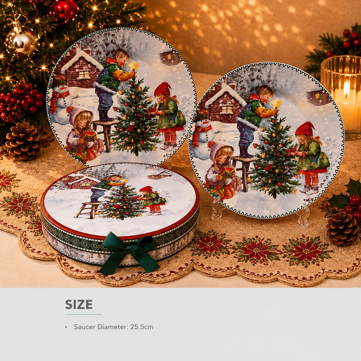 Factory Direct Ceramic Mug Snow Scene Painted Porcelain Ceramic Cup Christmas Birthday Gifts for Housewarming Food