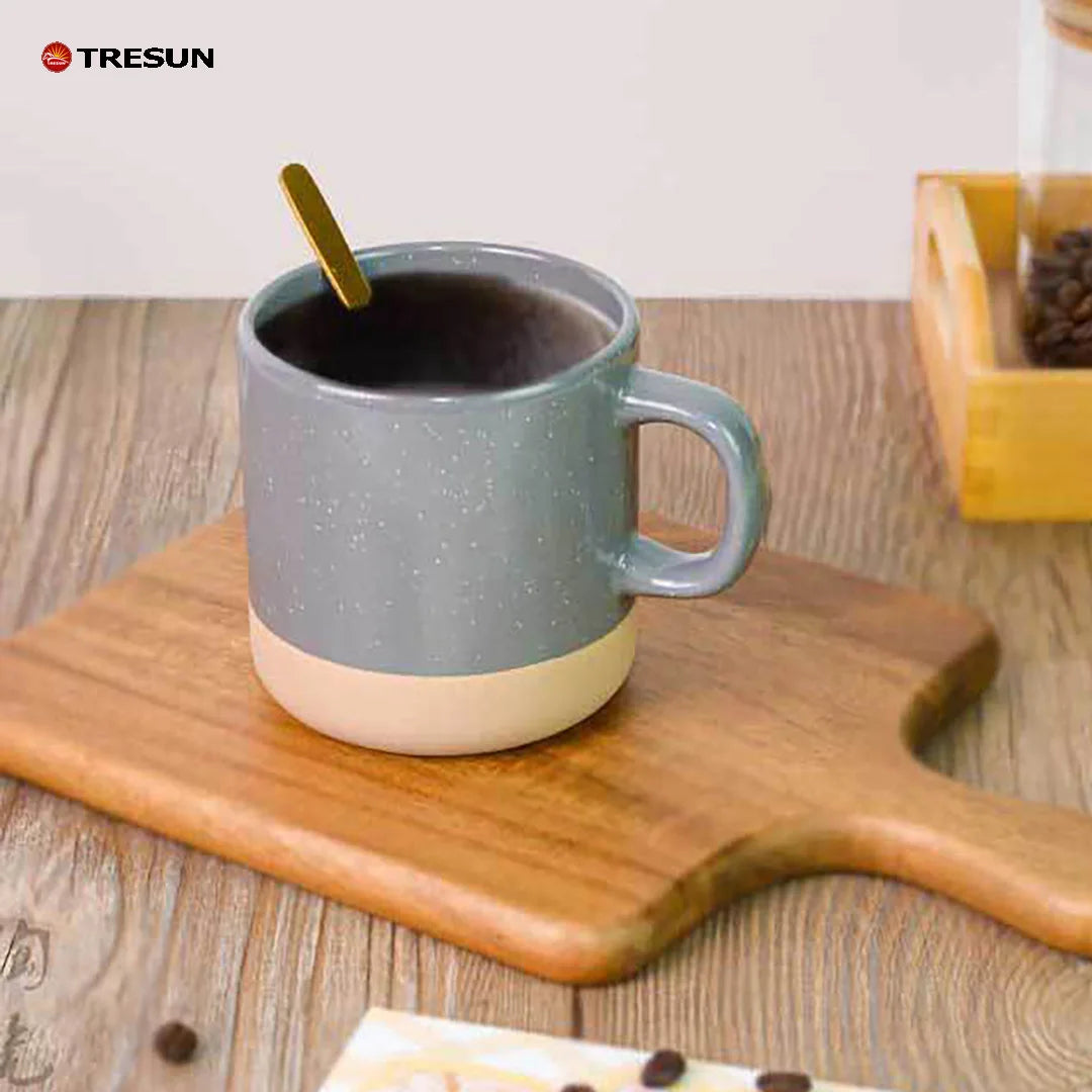 Wholesale Custom Print Logo Speckled Ceramic Mug Two-Tone Coffee Cup with Gift Box  Promotional Gift for Business Office Home