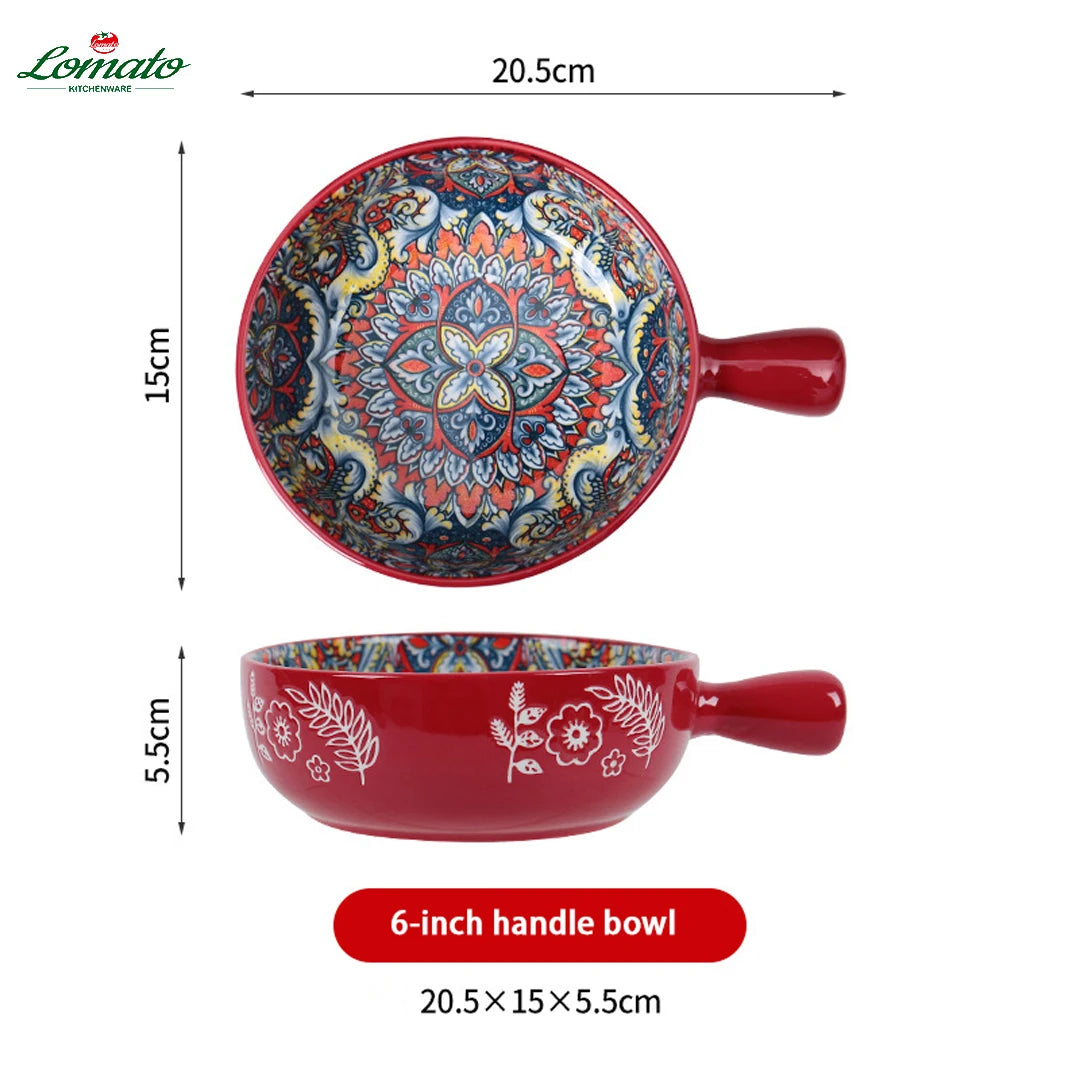 Wholesale TRESUN Bohemian Dinner Ceramic Eco-Friendly Durable Leak-Proof Microwave Safe Tableware Set Restaurant Assorted Dishes