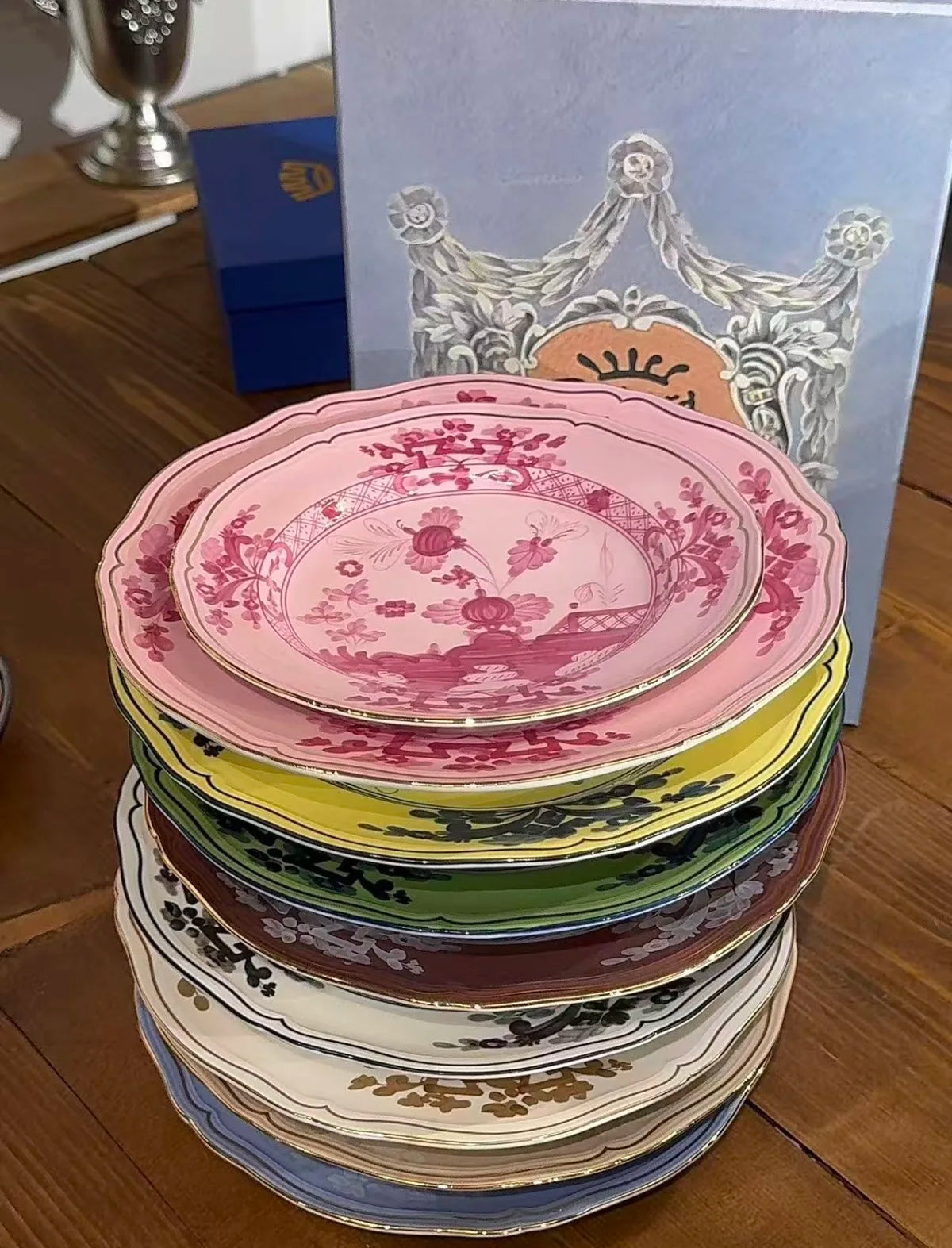 Bone China Dinner Plates Set Custom Pattern Luxury Wedding Hotel Tableware Free Design Customized Gift Ceramics Plates Wholesale