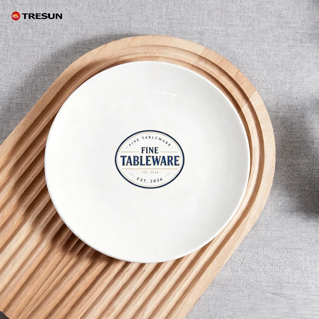 Factory Price Custom Logo Ceramic Plate Wholesale White Porcelain Dinner Plate OEM ODM Restaurant Hotel Tableware Bulk Orders