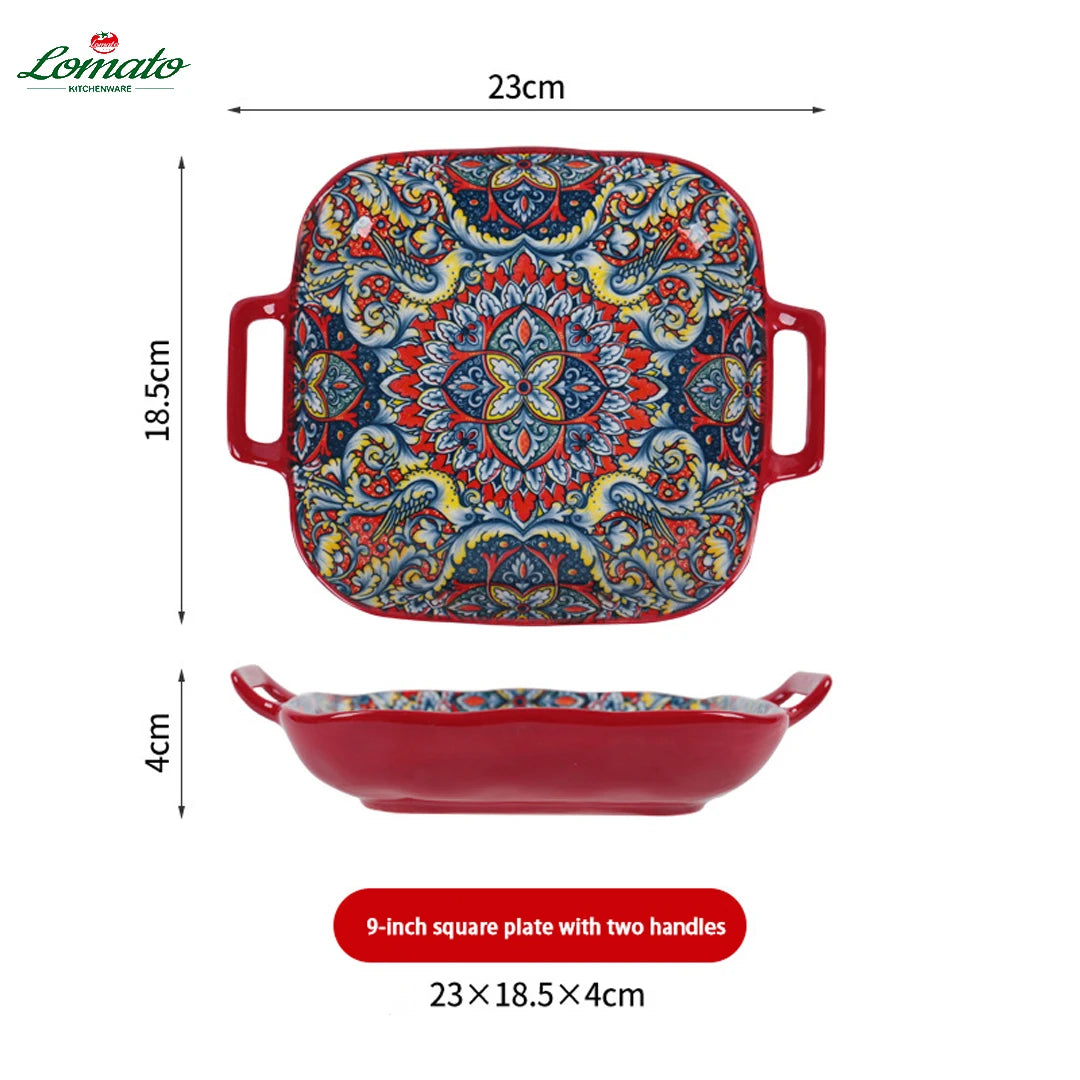 Wholesale TRESUN Bohemian Dinner Ceramic Eco-Friendly Durable Leak-Proof Microwave Safe Tableware Set Restaurant Assorted Dishes