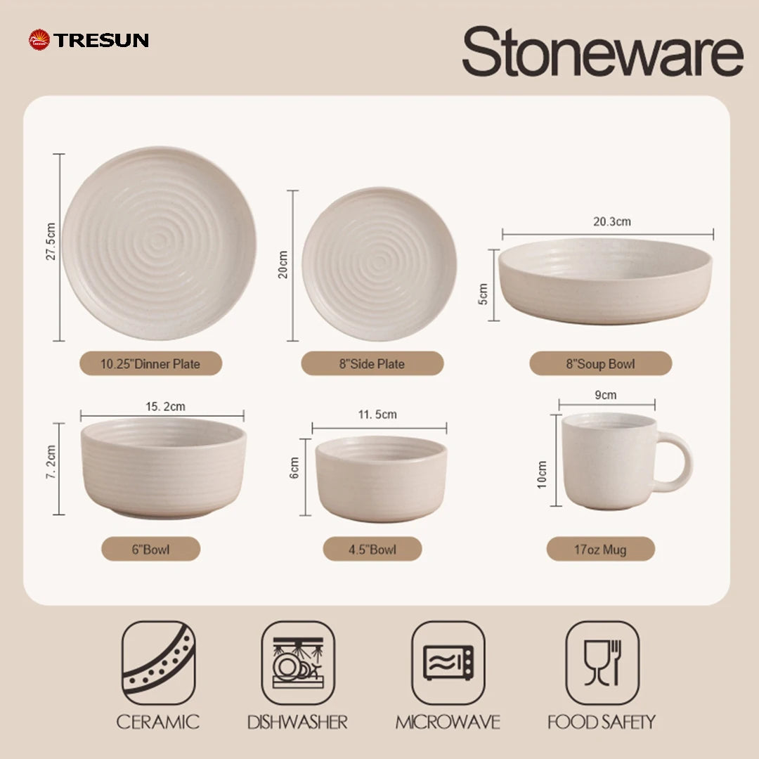 Whilesale Price White Matte Restaurant Hotel Nordic Western Stoneware Ceramic  Plates and Dishes
