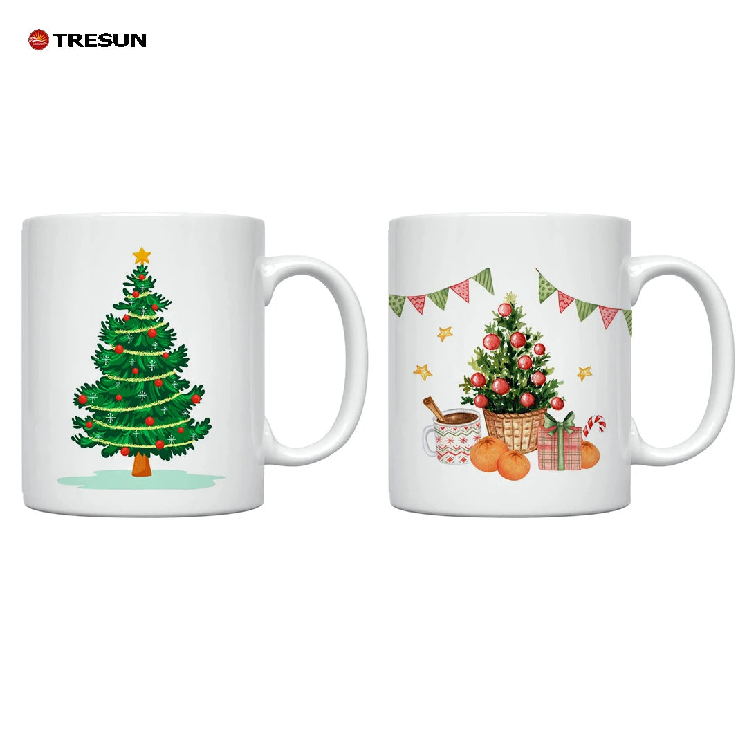 Customized Ceramic White Coffee Printed Mug Gift Creative Box Logo Surprise Item Personalize Christmas Mugs Dishwasher Microwave