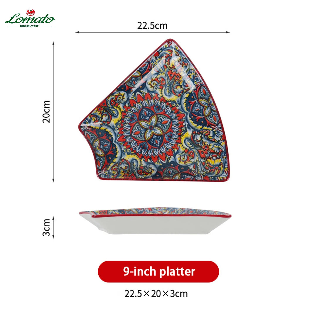 Wholesale TRESUN Bohemian Dinner Ceramic Eco-Friendly Durable Leak-Proof Microwave Safe Tableware Set Restaurant Assorted Dishes