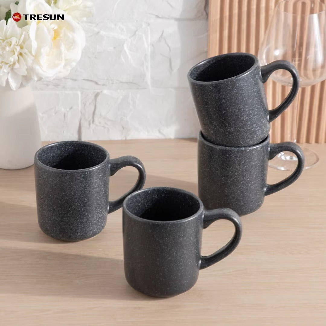 Tresun®16 Pieces Matte Black Stoneware Dinnerware Set | Service for 4